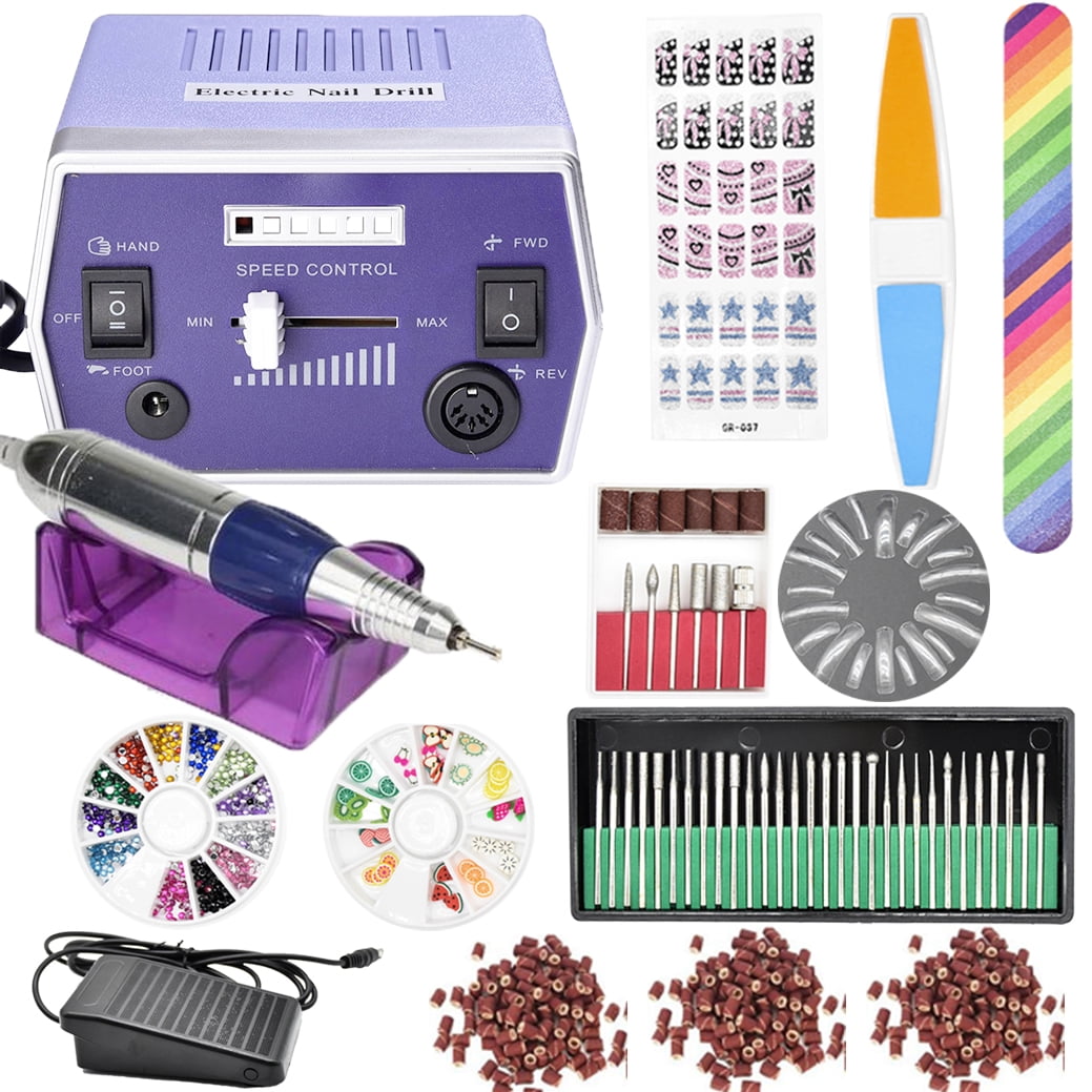 IMeshbean 30,000 RPM Electric Nail Drill Kit Machine File Bits Manicure ...