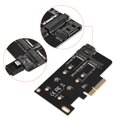 thumbnail image 4 of Qiilu 2 Ports NGFF M.2 B + M Key To PCI-E 4X 3.0 Adapter Card SSD To PCI Express, M.2 To PCI-E 4X Adapter, M.2 To PCI-E Adapter, 4 of 8