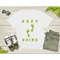 thumbnail image 3 of Cool Keep Going Motivational Quote Meme Walking Footprints T-Shirt Motivation Gift for Men Women Kids Boys Girls Footprint Steps Tshirt, 3 of 7