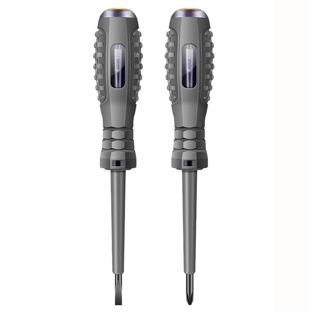 2 Piezas Probador de Voltaje Digital Pluma AC Prueba de InduccióN Sin Contacto LáPiz VoltíMetro Detector de Potencia Destornillador EléCtrico