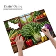 thumbnail image 3 of Harvested Greens Jigsaw Puzzle for Adults 500 Pieces Challenging Puzzle Excellent for Game Nights and Relaxation Vibrant Vegetable Illustration Rustic Kitchen Scene 20.5x15 Inch Finished Size, 3 of 6
