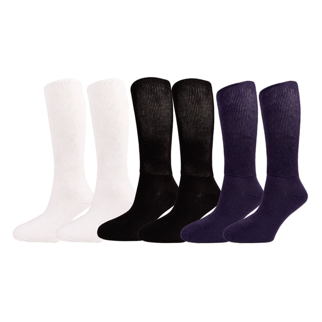 Calceta delgada para diabético, Calcetin para mujer, 6 pares.