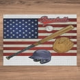 thumbnail image 3 of Ambesonne Sports Jigsaw Puzzle, USA Flag and Baseball, Heirloom-Quality Fun Activity for Family Durable Cardboard, 1000 pcs, Multicolor, 3 of 5