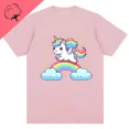thumbnail image 3 of Camiseta de unicornios para hombre, camisetas gráficas de arcoíris, camisetas divertidas a la moda para mujer, camisetas de Hip Hop Alpha para hombre, ropa estética Unisex 100% algodón, 3 of 5