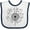 White and Navy, variant on Inktastic Music Dandelion Musical Boys or Girls Baby Bib