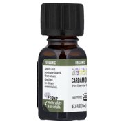 Aura Cacia Pure Essential Oil, Organic Cardamom, 0.25 fl oz (7.4 ml)