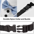 thumbnail image 4 of Formal Dog Tuxedo Wedding Dog Bandana Collar Dog Collar with Bow Tie Adjustable Dog Bowtie for Small Medium Large Pet-L, 4 of 5