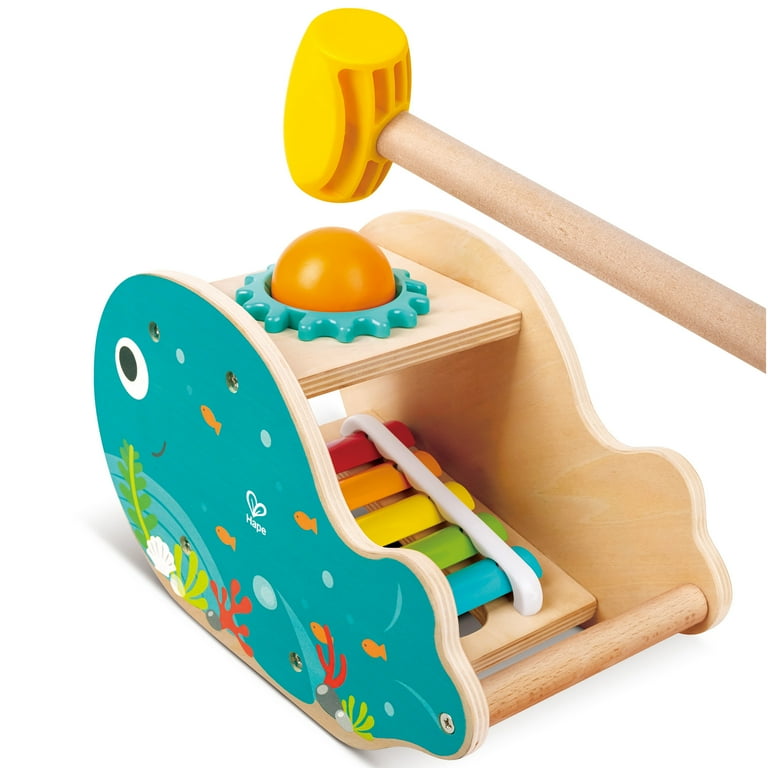 Hape: Musical Whale Tap Bench Pound Play Wooden Sound Toy