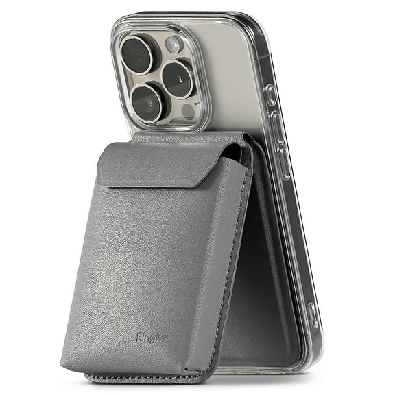 Ringke Stand Pocket Magnetic [Feels Good in The Hand] Compatible with All Magnetic Devices, MagSafe Technology Phone Card Wallet Kickstand