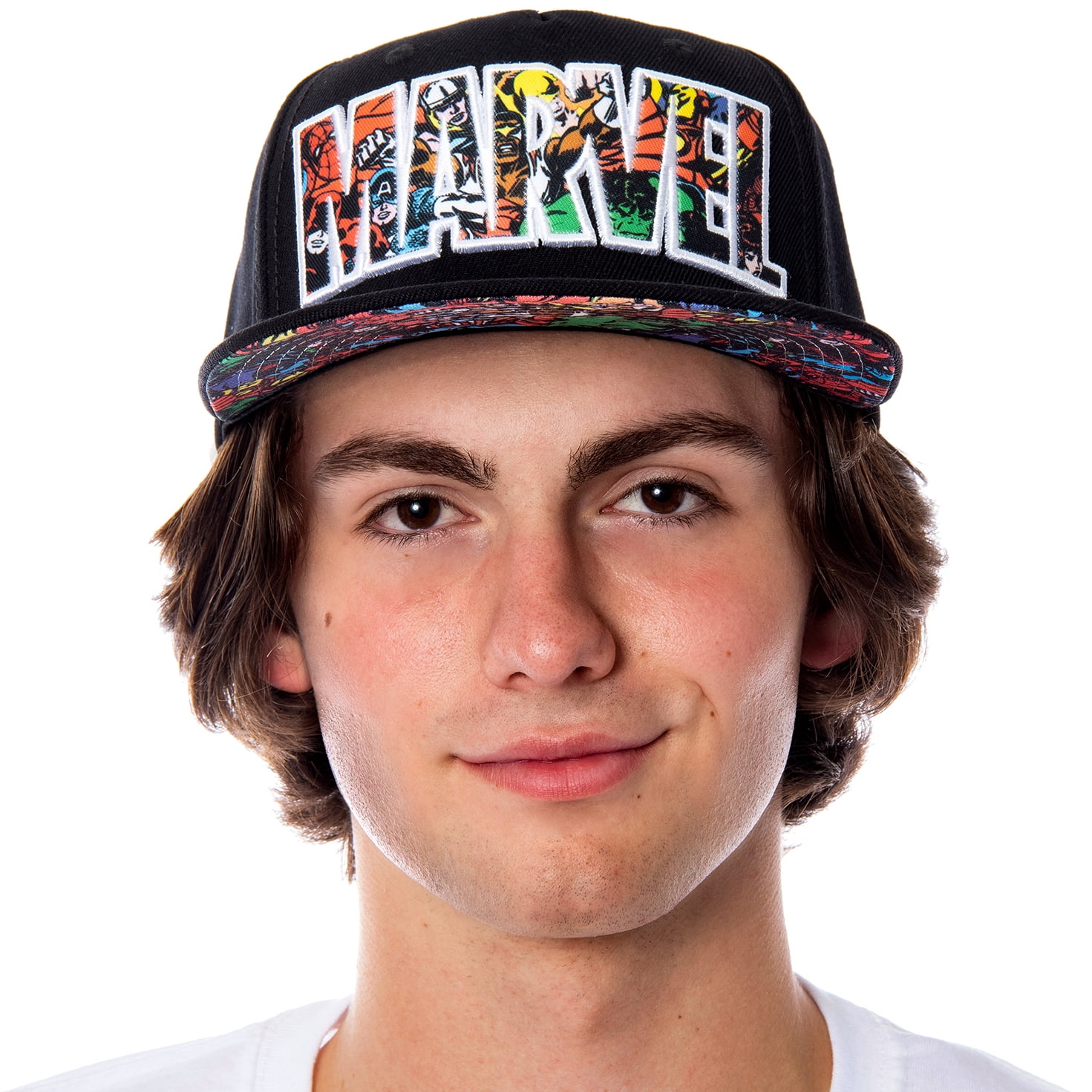 Bioworld Marvel Comic Logo Sublimated Bill Snapback Cap Hat