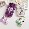 thumbnail image 2 of Sanrio kuromi-funda de teléfono de goma con llavero, cubierta transparente con adornos para Iphone 11, 12, 13, 14 Pro Max, X, Xs, Xr Plus Fivean unisex, 2 of 2