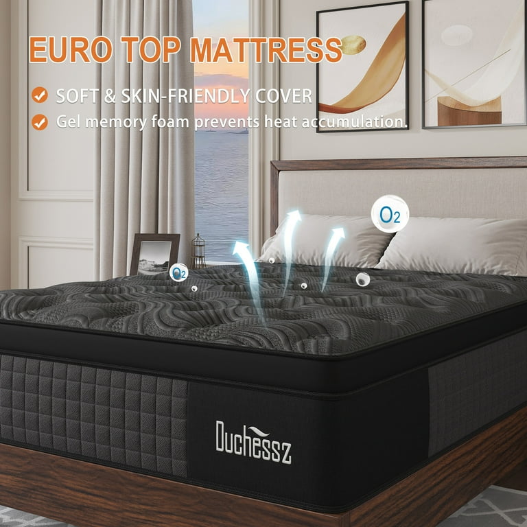 Duchessz Queen Mattress 12 inch Gel Memory Foam Pocket Innerspring