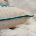 thumbnail image 2 of Cora Polyester with Embroidery 20" Square Decorative Throw Pillow 2PK Turquoise, 2 of 5