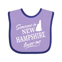 Inktastic Someone in New Hampshire Loves Me Boys or Girls Baby Bib