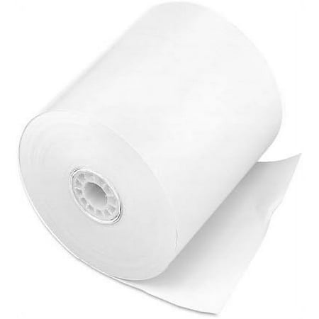 7702 Single-Ply Cash Register/POS Rolls, 3" x 150 ft., White, 50/Carton