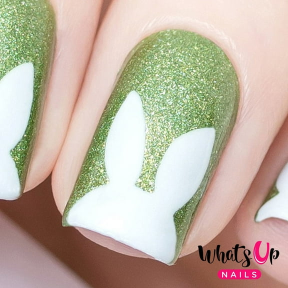 Whats Up Nails Rabbit Ears Vinyl Stencils for Easter Nail Art Design