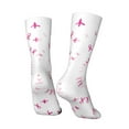 thumbnail image 5 of Uemuo Breast Cancer Awareness (4) Pattern Women's Crew Socks, Soft Durable Breathable Moisture-Wicking with Odor Control Cotton socks, 5 of 9