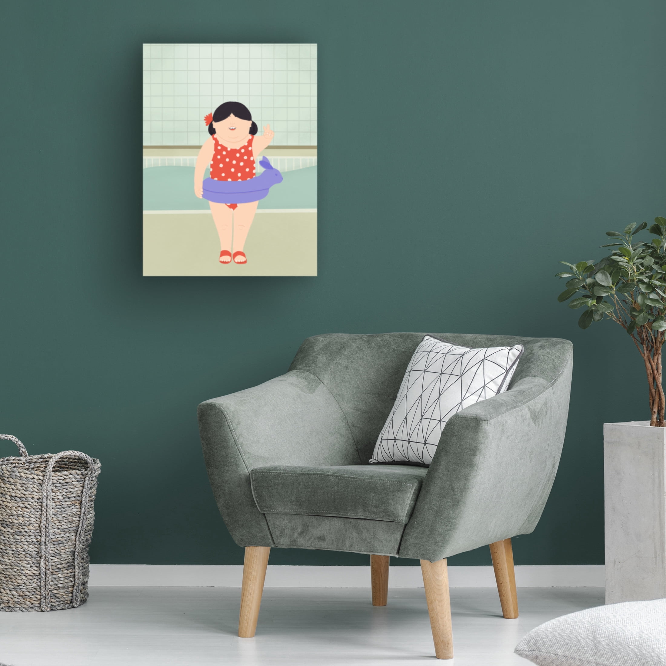 Trademark Fine Art Jota de jai Swimming Lessons Canvas Wall Art