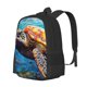 thumbnail image 1 of Balery Colorful Underwater Sea Turtle Mochila para hombre y mujer - Tela Oxford 600D resistente - Gran capacidad, resistente al agua, ideal para la escuela, viajes y senderismo, 1 of 6