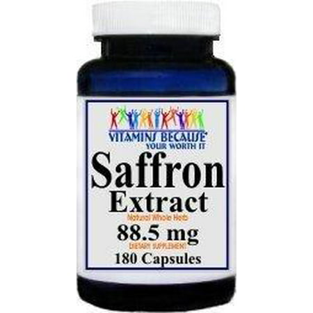 #1 Best VALUE Premium Pure Saffron Extract 88.5 Mg, 180 Capsules- 6 Month Supply!! (Only one capsule a day) Saffron Is a Natural Appetite Suppressant by Vitamins