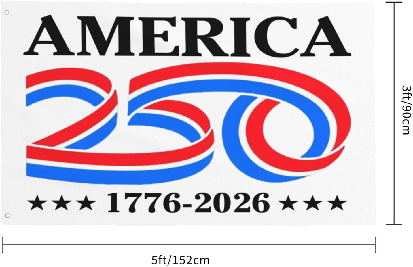 America 250th Birthday 250 Years Usa 1776 2026 Flag 4x6 Banner for Outside Inside