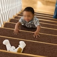 thumbnail image 4 of Non-Slip Solid Wood Carpet Stair Treads Floor Stair Protectors Device Wash Mat, 4 of 7