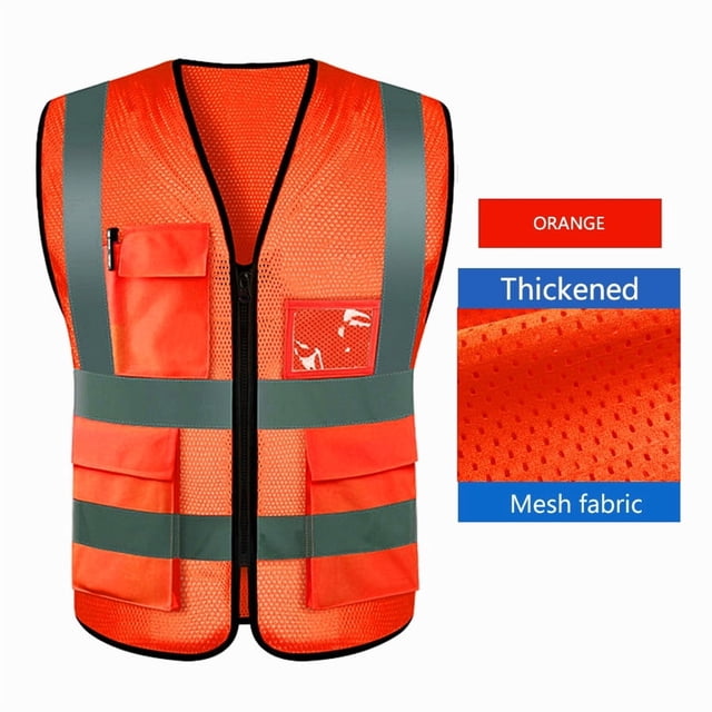 Safety High Visibility Vest Adjustable Security Vests Traffic Night Outdoor For Running Cycling Sports