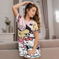 thumbnail image 2 of Lsque Sanrio Pattern Nightgowns for Women Sleep Shirts Short Sleeve Nightshirt Pullover Nightdress Soft Sleepwear Relaxed Fit Nightdress, 2 of 5