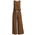 thumbnail image 4 of jobturf Womens 2 Piece Outfits Summer Polka Dots Tank Top Drawstring Wide Leg Pants with Pockets Lightweight Casual Loungewear Sets S-2XL, 4 of 6