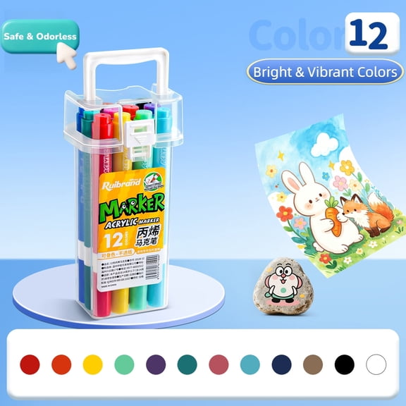 QEQEKAKA Washable Markers, Soft Tip Art Pens for Adult Coloring