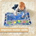 thumbnail image 4 of Tummy Time Baby Water Mat, Inflatable Infant Toys Baby Playmat Early Sensory Development BPA-Free, 4 of 9
