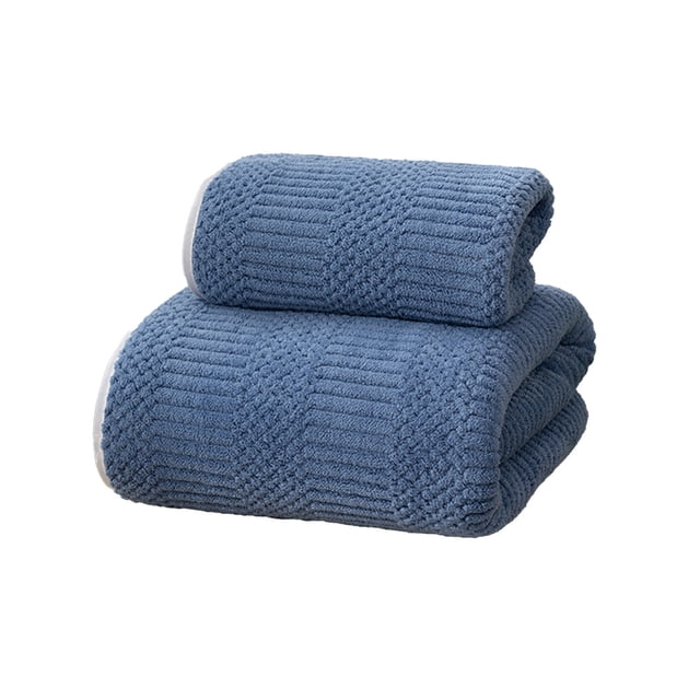 Bath Towels Set,Blend Fleece Towel Set Two Piece Soft Absorbent Household Face and Bath Towel