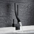 thumbnail image 1 of HLONK Robinets de Lavabo Moderne Mitigeur de Lavabo en Laiton Massif Noir, 1 of 8