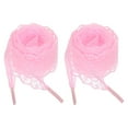 thumbnail image 1 of 2 pares de cordones planos, cordones de 2.2 cm de ancho y 160 cm de largo, color rosa, 1 of 7