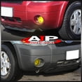 thumbnail image 2 of For 2005-2007 Ford Escape / 2003-2004 Mustang Cobra / 2002-2004 Focus SVT Chrome Housing Front Bumper Driving Fog Lights Lamps Assembly Pair + Bulbs (Yellow Lens) - SN95 02 Lincoln LS, 2 of 7