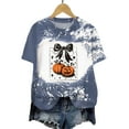 thumbnail image 6 of Women Graphic Tees Cartoon Printed Round Neck Short Sleeve T Shirt Halloween T Shirt Tops, 6 of 6