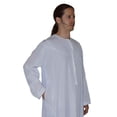thumbnail image 2 of Men Thobe Saudi Style White caftan - Small 54", 2 of 4