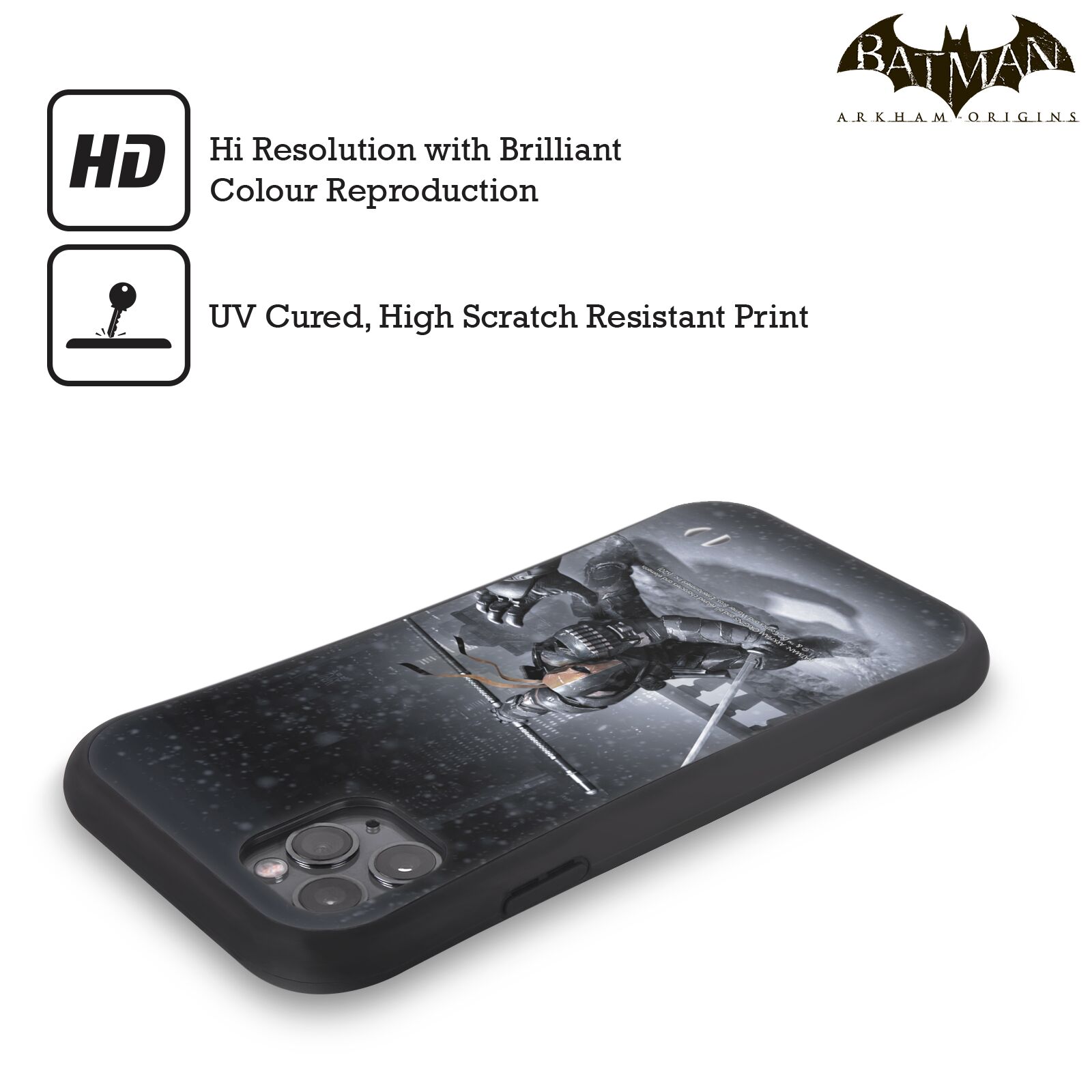 Head Case Designs Officially Licensed Batman Arkham Origins Key Art Poster  Hybrid Case Compatible with Apple iPhone 7 / 8 / SE 2020 & 2022 