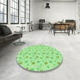 thumbnail image 3 of Ahgly Company Indoor Square Patterned Stoplight Go Green Area Rugs, 5' Square, 3 of 6