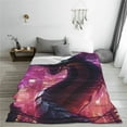 thumbnail image 5 of Honeii Neon Futuristic Dragon Print Fleece Blanket - Throw Blanket for Bed, Sofa, Couch, Camping, and Travel , Microplush Ultra Soft Warm Blanket-40"x30", 5 of 7