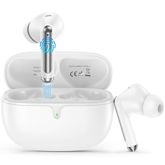 ABCPOW Wireless Earbuds,Bluetooth 5.4 Headphones 48Hrs Playtime Waterproof IPX6 In-Ear Stereo Earphones Headset Noise Cancelling Charging Case True Wireless Earbuds Compatible with iPhone Android