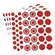 thumbnail image 1 of Adhesivo de pared redondo Uxcell PVC, autoadhesivo, puntos de lunares, rojo, 264 piezas (4 hojas), 1 of 6