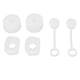 thumbnail image 5 of Tapón de paja para taza, tapa de cubierta de pajilla reutilizable sellada, tapones para derrames redondos cuadrados, juego de tapón de fuga de silicona transparente, 6 uds., 5 of 14