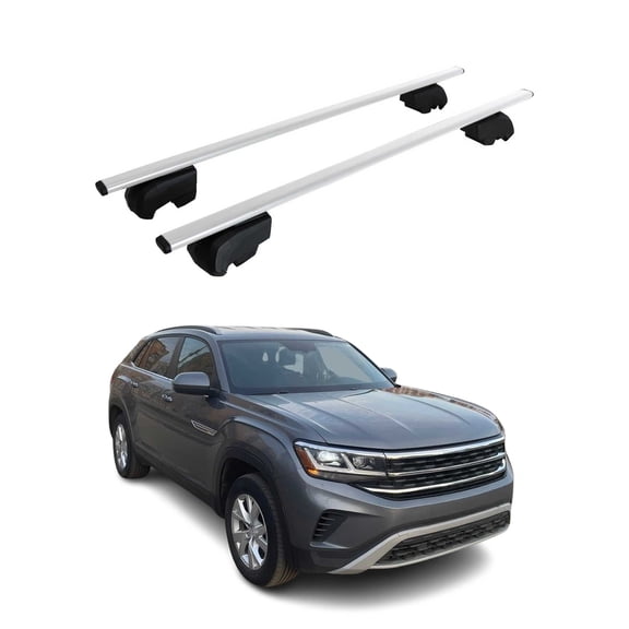 2020-2026 VW Atlas Cross Sport Roof Rack Cross Bars Silver