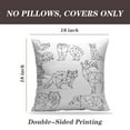 thumbnail image 5 of LALILO Throw Pillow Covers Line Animals Origami Line Animals Wolf Bear Deer Wild Fox Rabbit Hedgehog Animal Set of 2 Square 18 x 18 Inch Pillowcase, 5 of 5