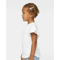 thumbnail image 2 of RABBIT SKINS Toddler Girls Flutter Sleeve Tee | Cute T-Shirt with Ruffles, White, 2, 2 of 5
