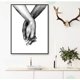 thumbnail image 3 of Love and Hand in Hand Wall Art Canvas Print Poster, Simple Fashion Black and White Sketch Line Art Decoración para el hogar, sala de estar, dormitorio, oficina (juego de 3 sin marco, 16 x 20 pulgadas) Zhivalor WMPH-1253, 3 of 4