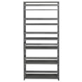 thumbnail image 3 of Niche Flip Flop 67 Inch Folding 6-Shelf Bookcase, No Tools Assembly, Sturdy Solid Wood, Easy Setup, Space-Saving Bookshelf for Home, Office, Dorm, Living Room, Bedroom, Grey Finish, 3 of 5