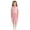 Pink, variant on xaoyunyn 2 Piece Hollow Out Outfit for Girls Summer Short Sleeve Button down Lapel Top Mid Long Dress Set