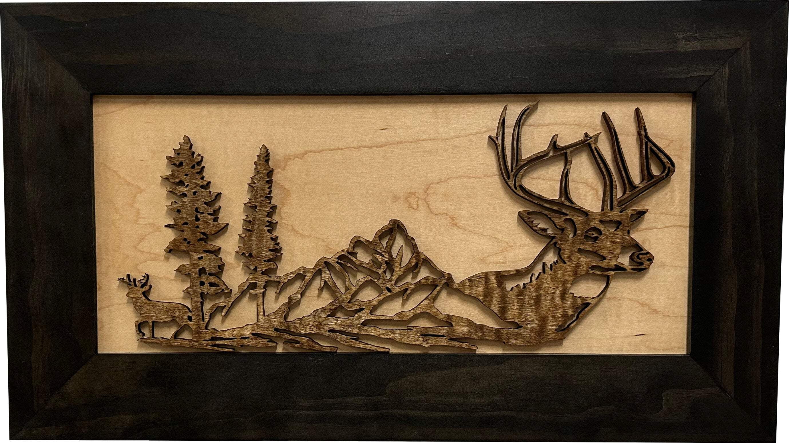 Bellewood Designs Wall Mounted Gun Cabinet with Deer Scene - Securely Store Your Gun In Plain Sight In This Wall DecorGun Safe